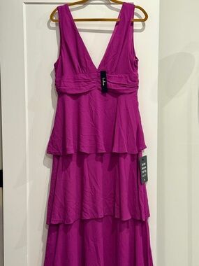 Magenta Purple Chiffon Dress (NWT)
